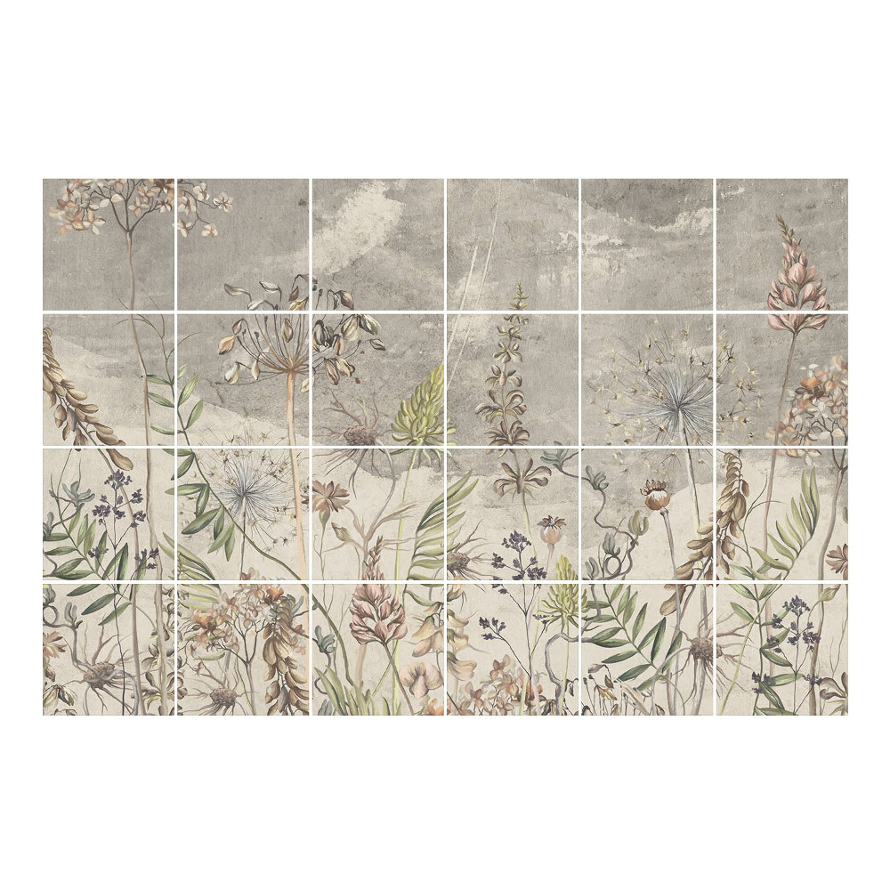 Samolepka na dlaždice Květinové přírodní motivy