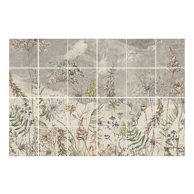 Samolepka na dlaždice Květinové přírodní motivy