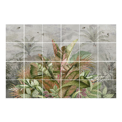 Samolepka na dlaždice Tropická vegetace