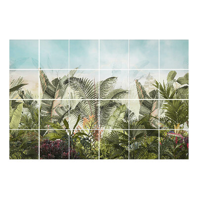 Samolepka na dlaždice Tropická džungle