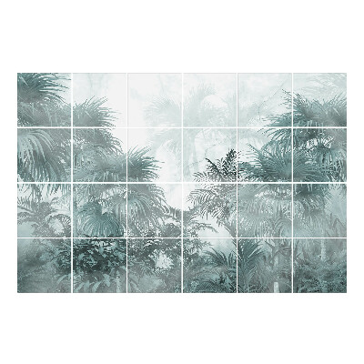 Samolepka na dlaždice Tropický mlžný les