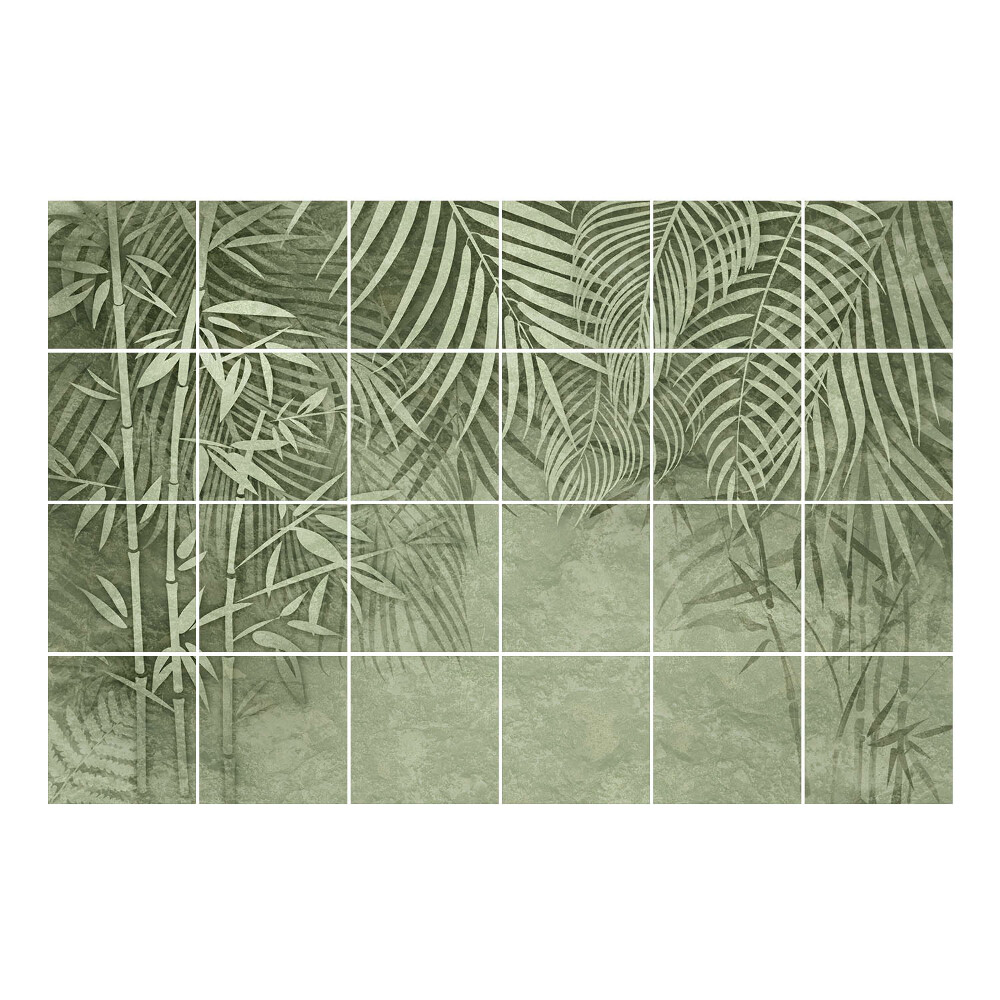 Nálepka na dlaždice Tropické listy v pozadí