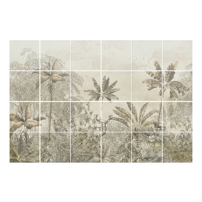 Samolepka na dlaždice Krajina tropických rostlin