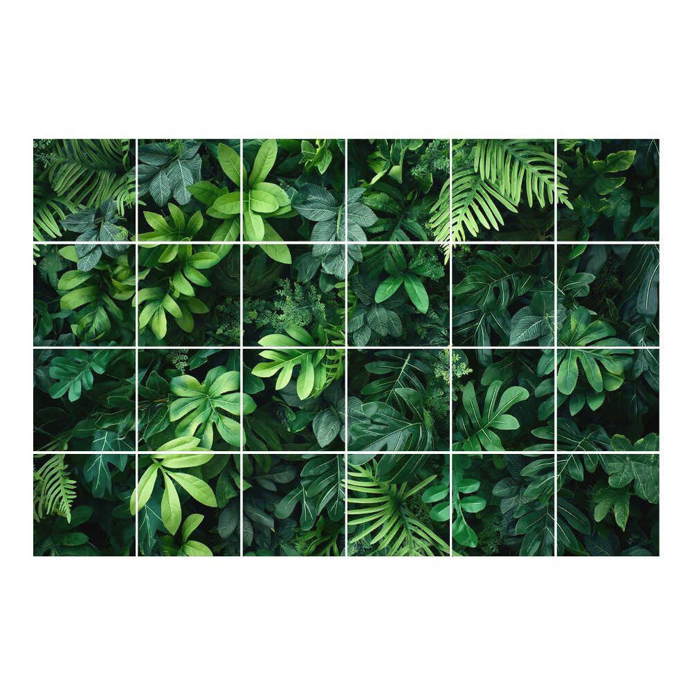 Samolepka na dlaždice Bujné listí pozadí