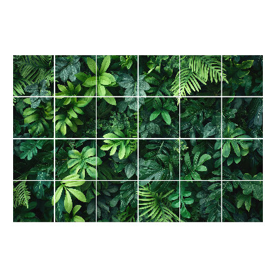 Samolepka na dlaždice Bujné listí pozadí