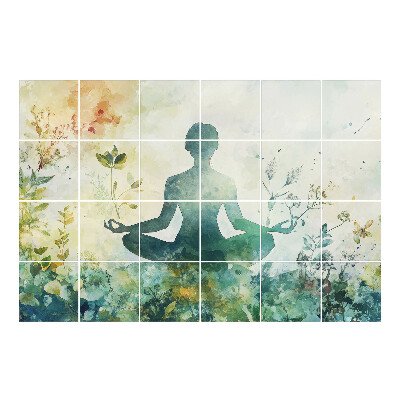 Nálepka na dlaždice Meditace mezi rostlinami