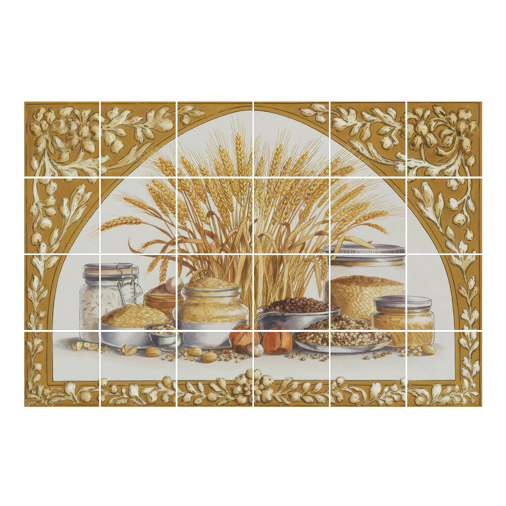 Samolepka na dlaždice Sklizeň obilí a semena