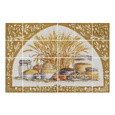 Samolepka na dlaždice Sklizeň obilí a semena