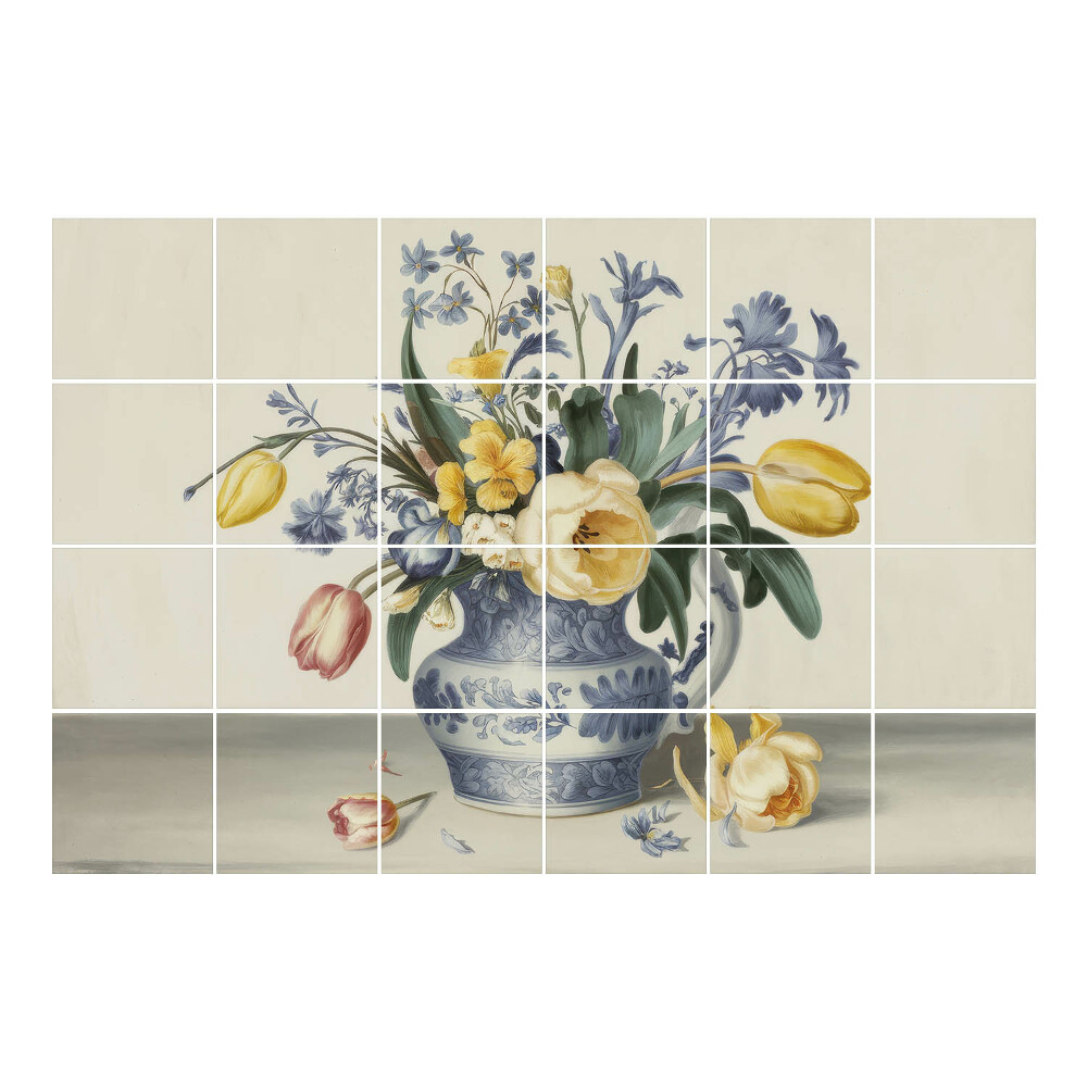 Samolepka na dlaždice Květiny ve váze