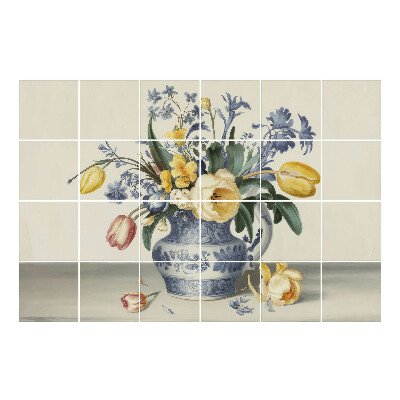 Samolepka na dlaždice Květiny ve váze