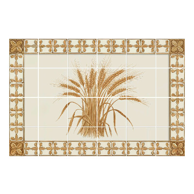 Nálepka na dlaždice Kukuřičné klásky v rámečku