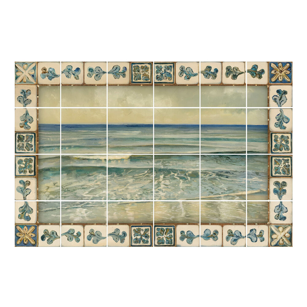 Samolepka na dlaždice Mořská vlna v záběru