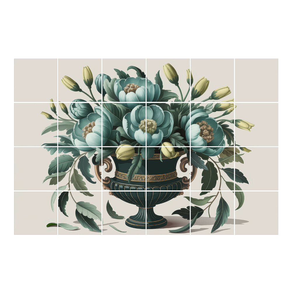 Nálepka na dlaždice Květiny v elegantní váze