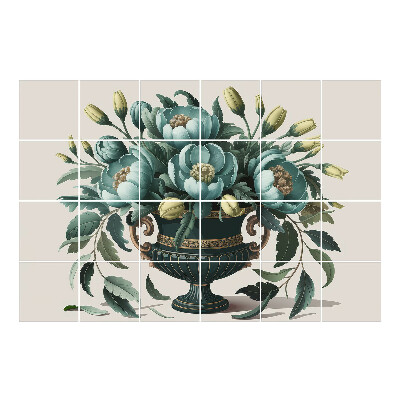 Nálepka na dlaždice Květiny v elegantní váze