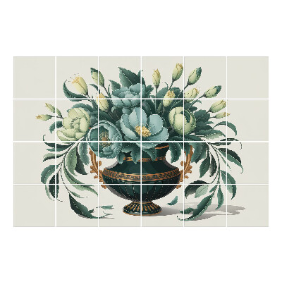 Nálepka na dlaždice Elegantní rostlinná kompozice