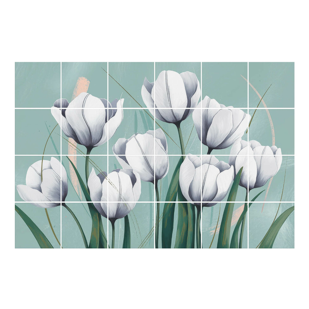 Nálepka na dlaždice Tulipány v jemném aranžmá