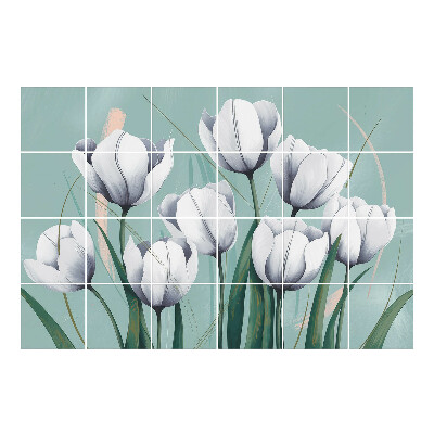 Nálepka na dlaždice Tulipány v jemném aranžmá