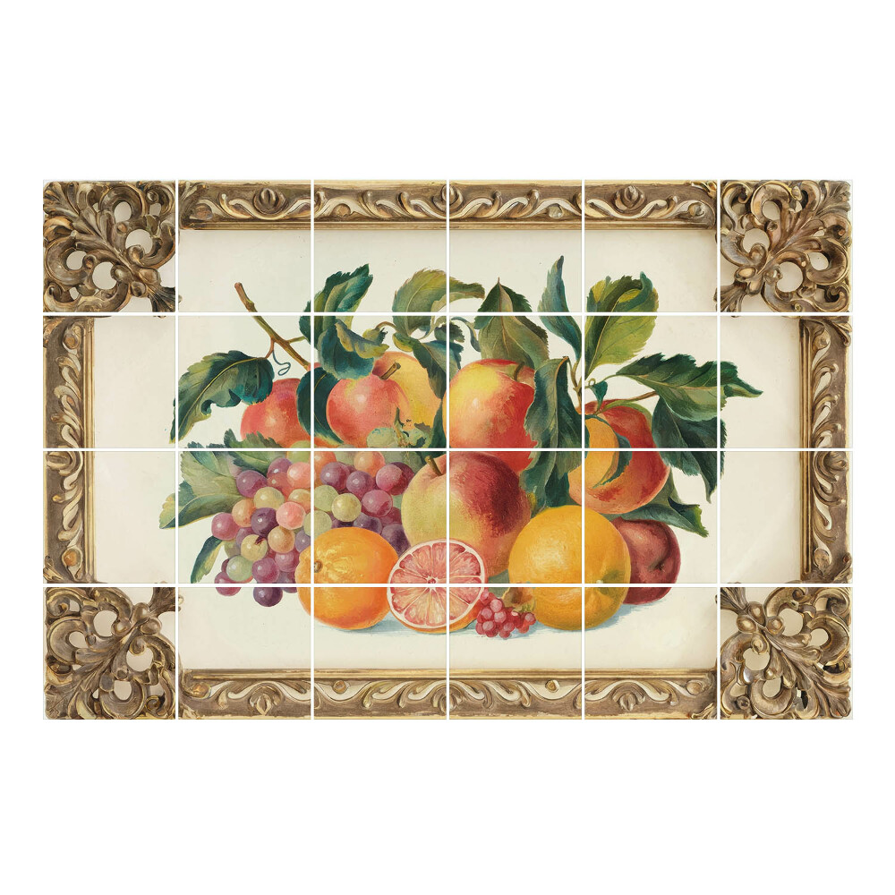 Samolepka na dlaždice Ovocná kytice v rámu