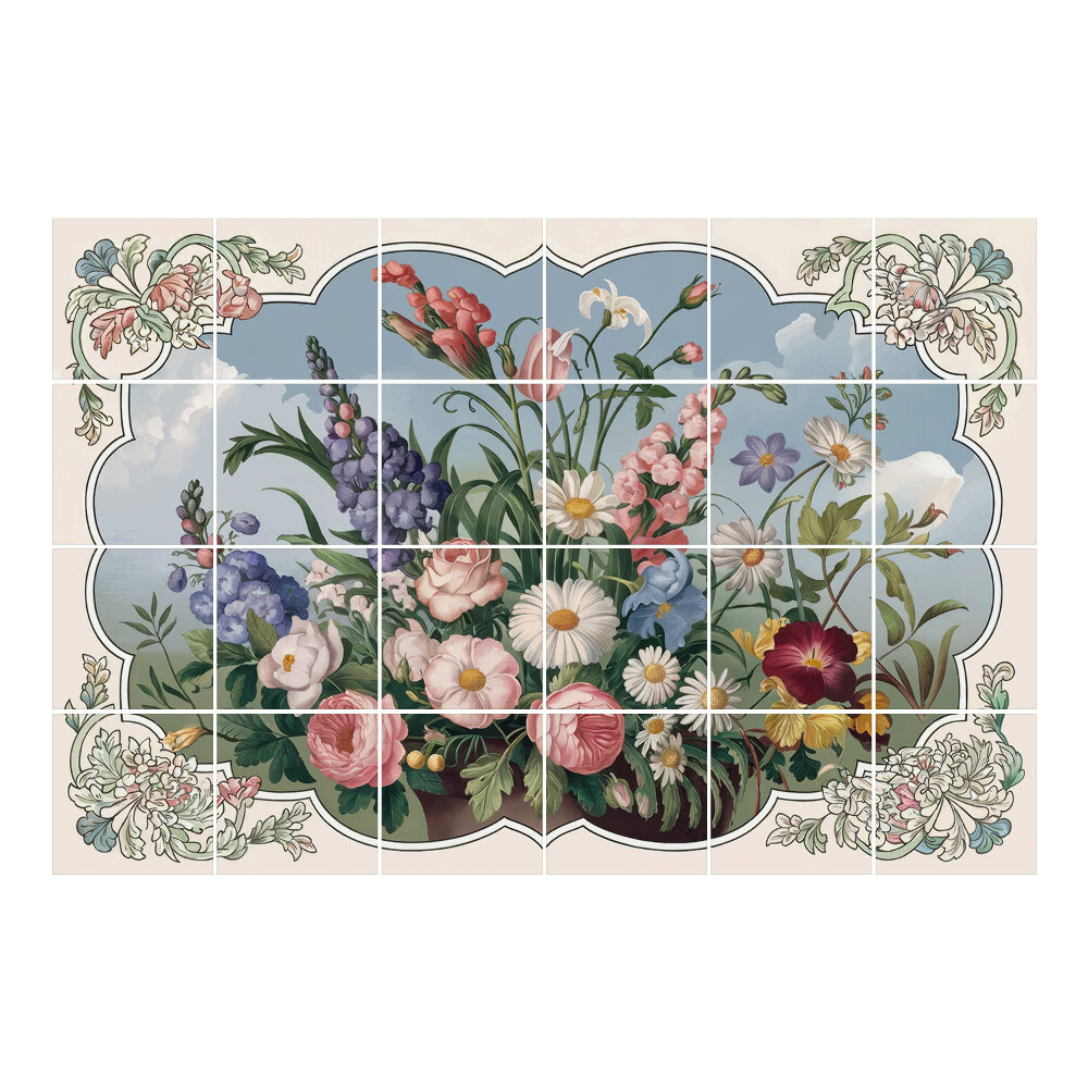 Samolepka na dlaždice Kytice květin ve váze