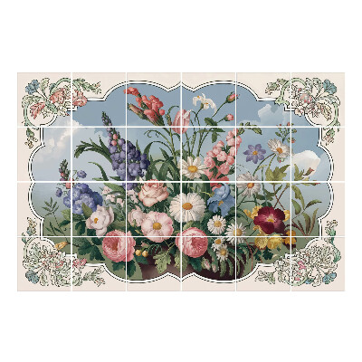 Samolepka na dlaždice Kytice květin ve váze