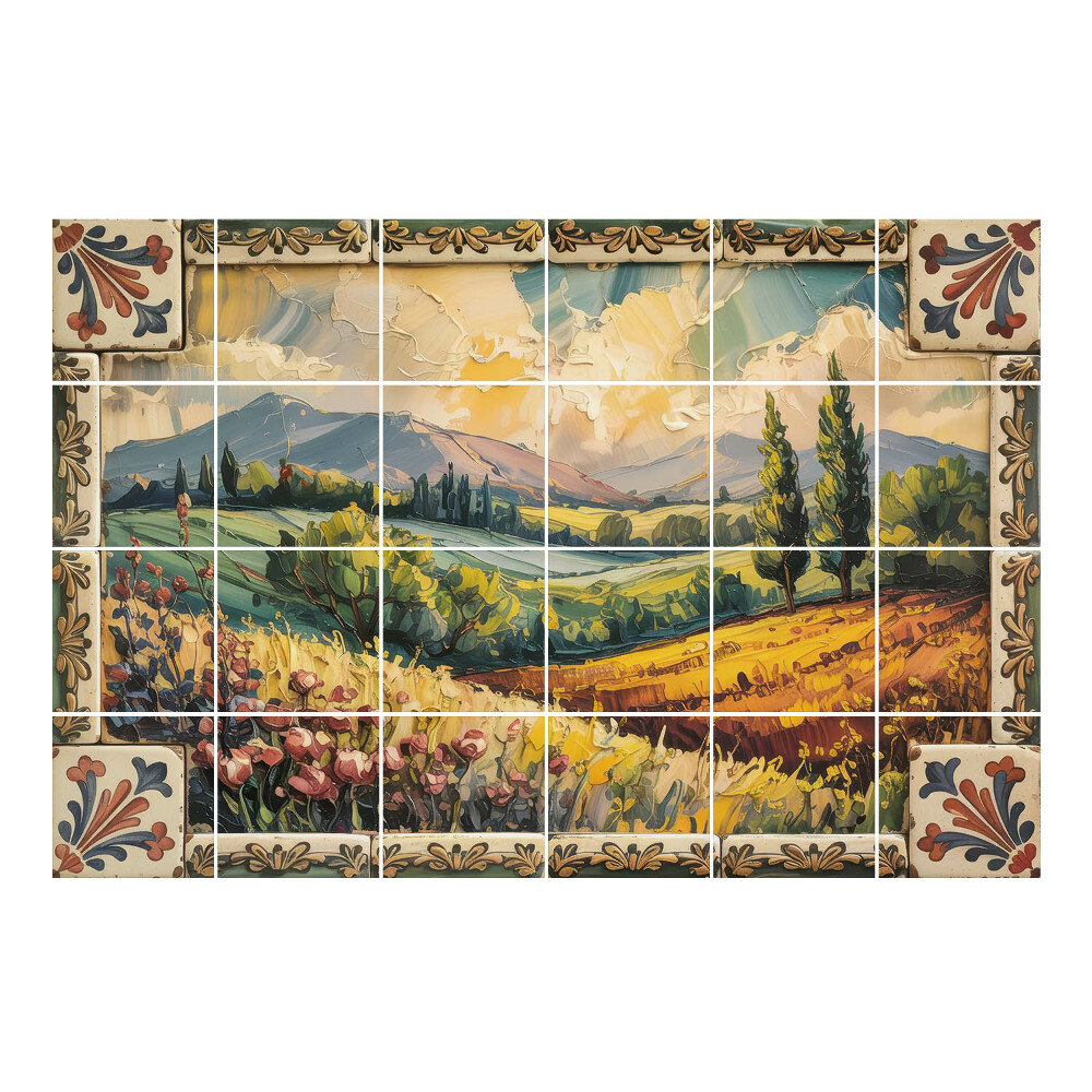 Nálepka na dlaždice Malebná krajina přírody