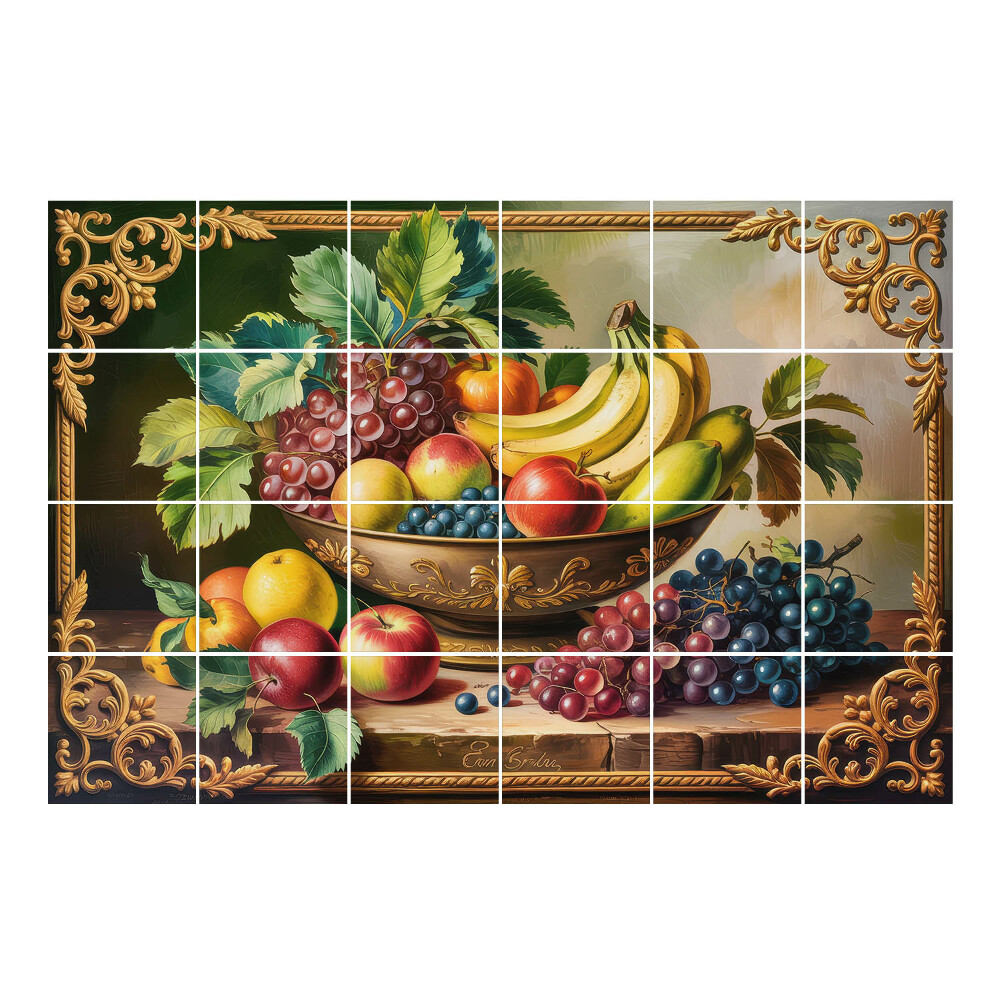 Samolepka na dlaždice Ovoce v ozdobné misce