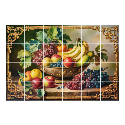 Samolepka na dlaždice Ovoce v ozdobné misce