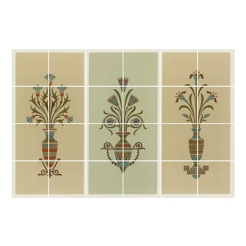 Samolepka na dlaždice Květinové aranžmá ve vázách