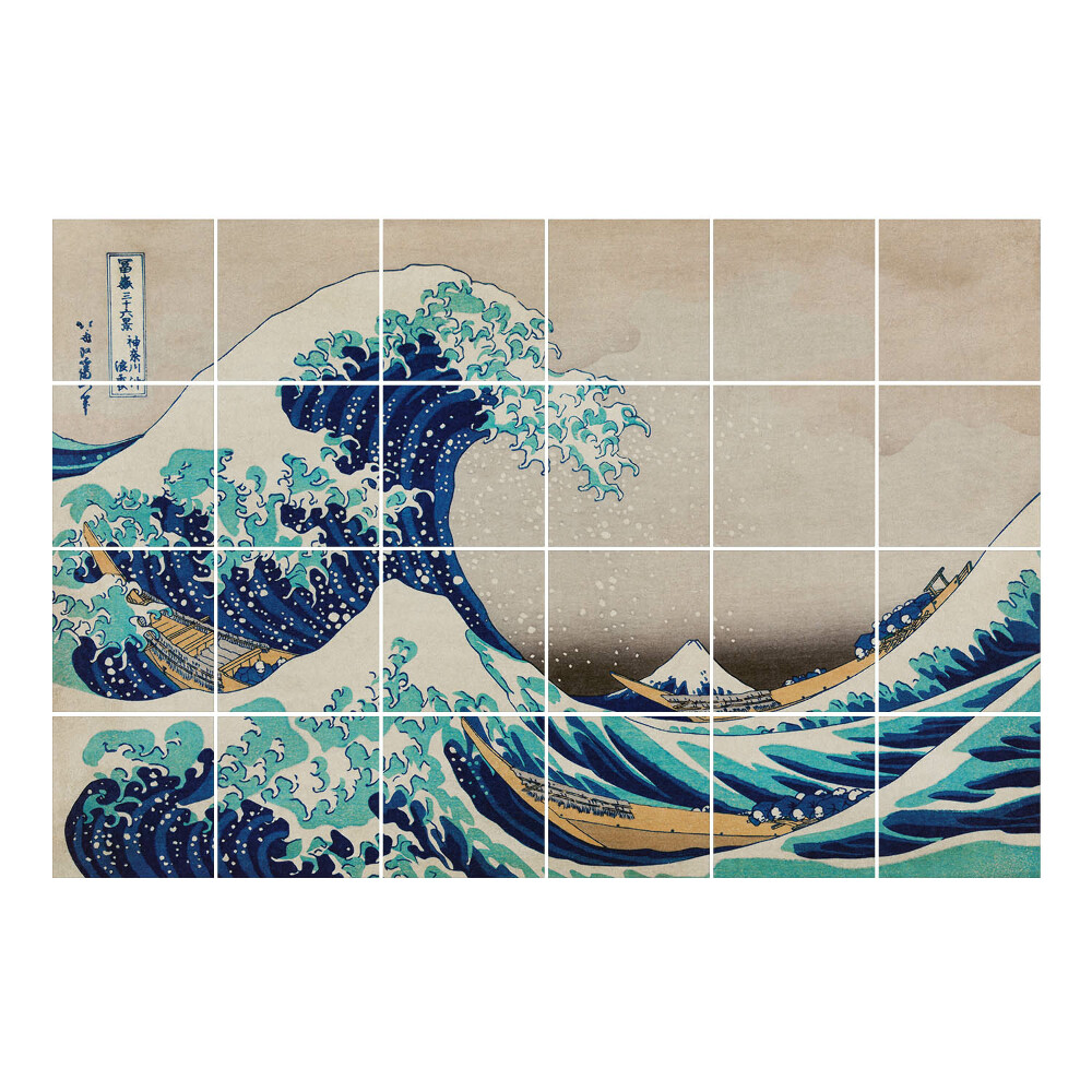 Samolepka na dlaždice Velká vlna u Kanagawy