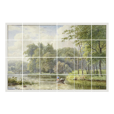 Samolepka na dlaždice Klidná scenérie u vody