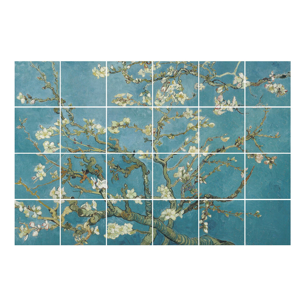 Samolepka na dlaždice Van Goghův Kvetoucí mandloň