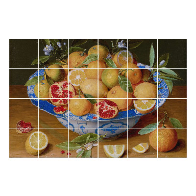 Samolepka na dlaždice Ovocné složení v misce