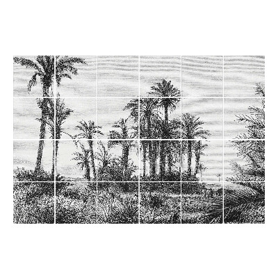 Nálepka na dlaždice Palmy v krajině