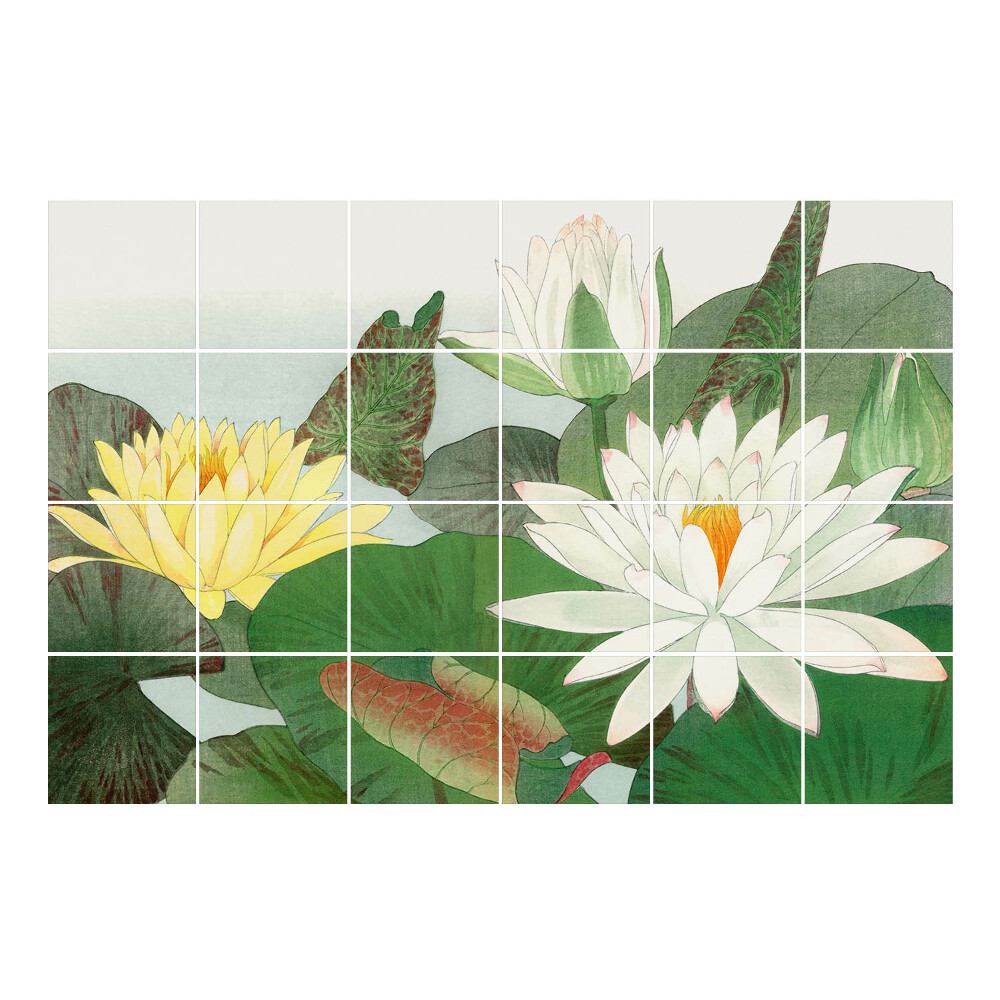 Samolepka na dlaždice Květiny na vodě