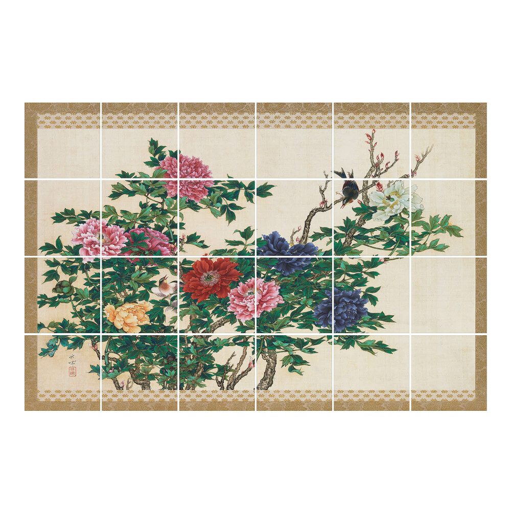 Nálepka na dlaždice Květiny na větvi