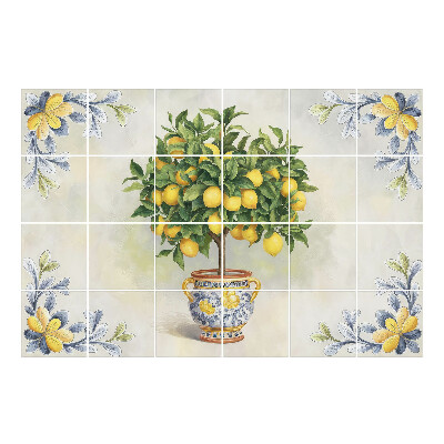 Nálepka na dlaždice Citroník v květináči