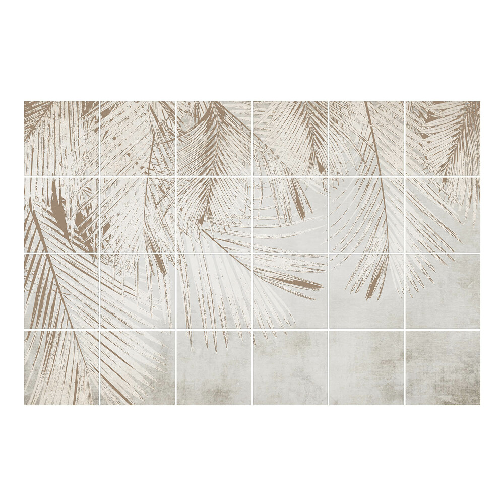 Samolepka na dlaždice Palmové listy v pozadí