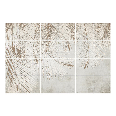 Samolepka na dlaždice Palmové listy v pozadí