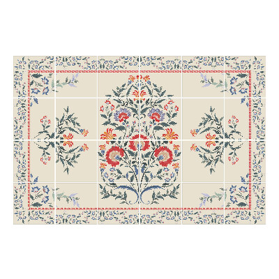 Nálepka na dlaždice Květinový ornament v rámu