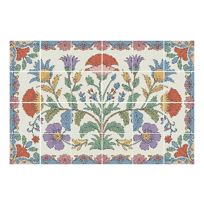 Samolepka na dlaždice Květinový lidový motiv