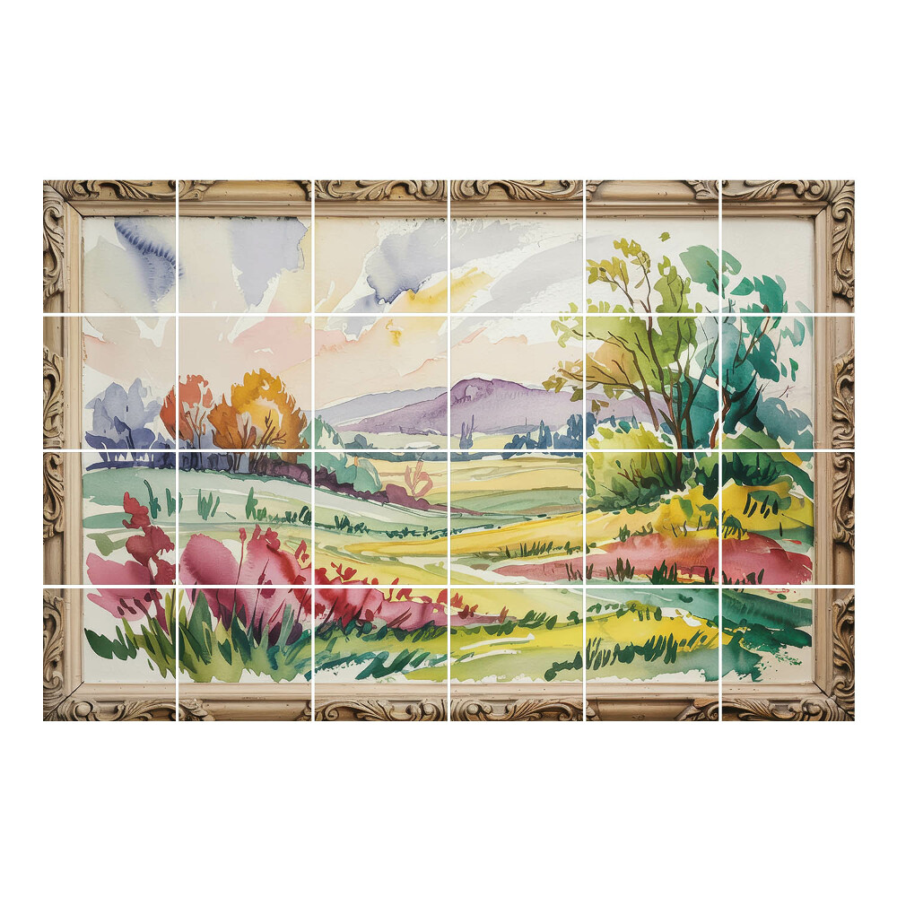 Samolepka na dlaždice Akvarelová krajina