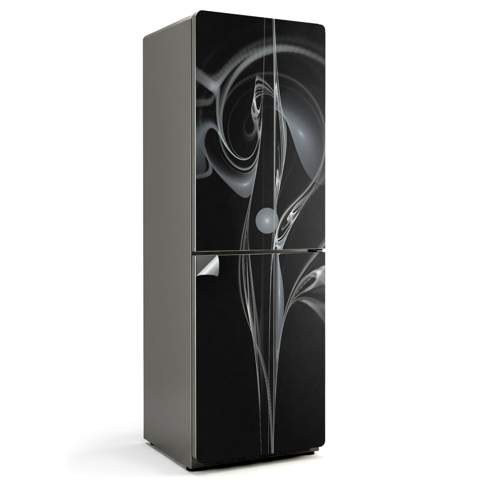 Samolepka na lednici Vlny v abstraktním stylu