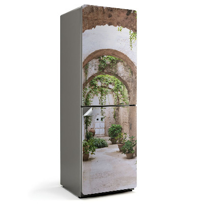 Fólie na lednici Zelená cesta mezi rostlinami