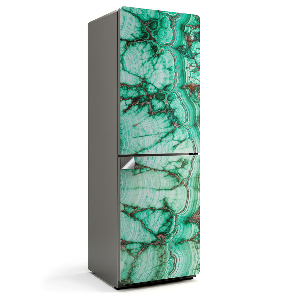 Fólie na lednici Malachitové detaily ve stylu