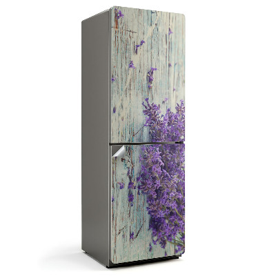 Tapeta na lednici Květinový vzor na dřevěném pozadí