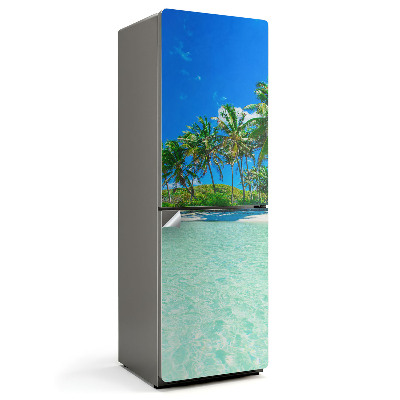 Fólie na lednici Tropická krajina s palmami