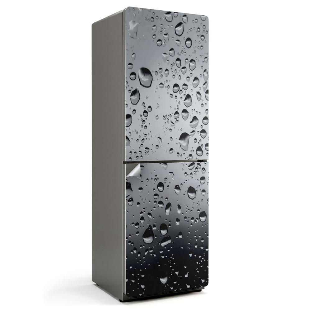 Samolepicí tapeta na lednici Kapky v dešti