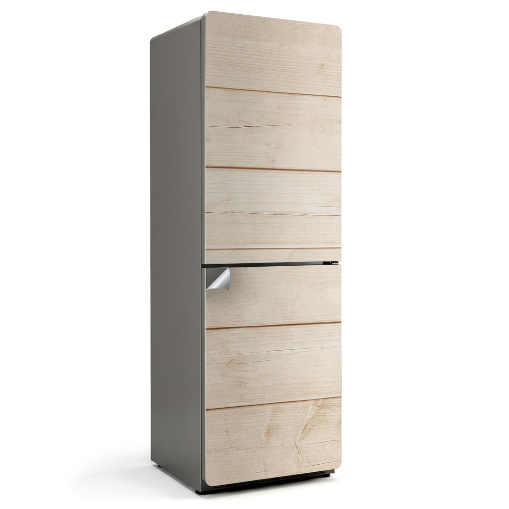 Tapeta na lednici Horizontální deska s dřevěným vzorem