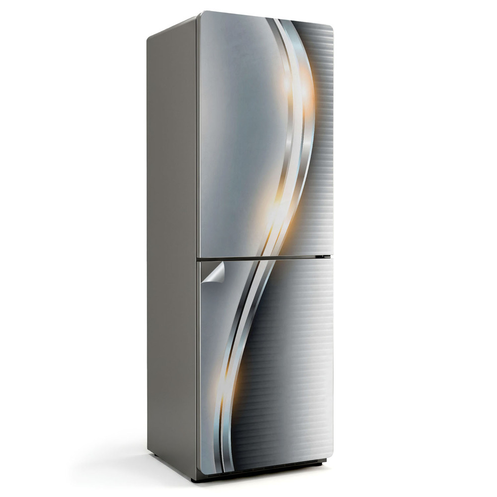 Samolepicí tapeta na lednici Vlnité linie v moderním stylu