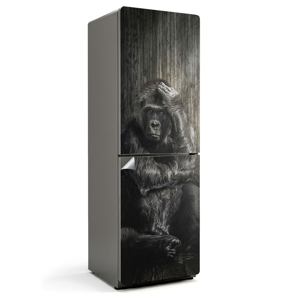 Tapeta na lednici Gorila v rozjímání